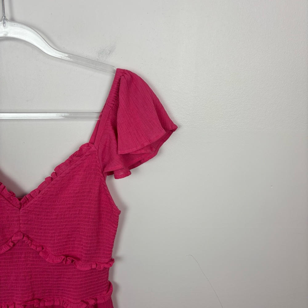 LoveShackFancy Ivella Dress Cotton Gauze Strawberry Moon Pink Size Small - Picture 4 of 8